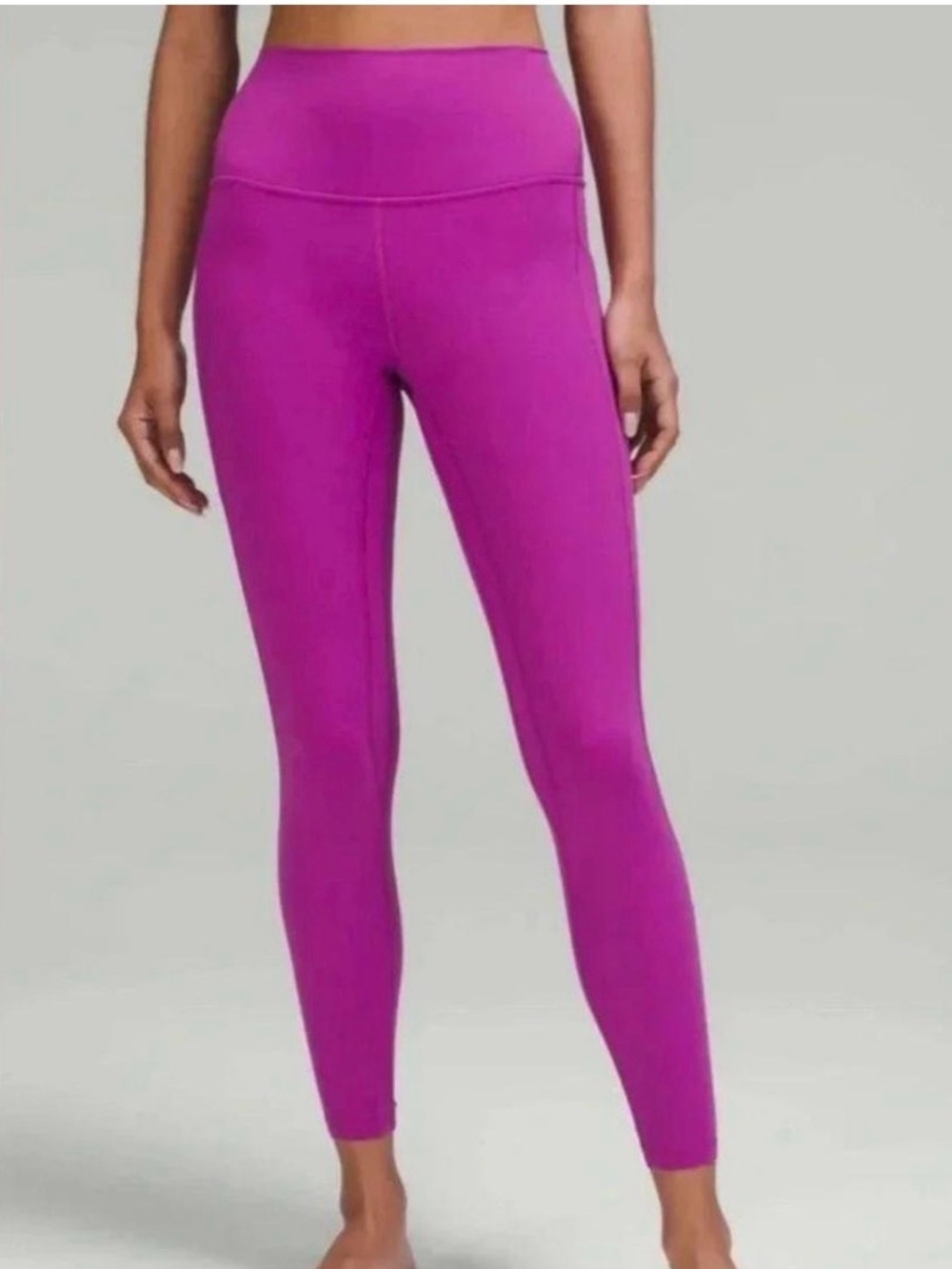 Lululemon Pink High Rise Leggings Size 8 Athletic Yoga Pants 25 inseam